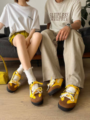 Retro Versatile Double Lace German Trainer Sneakers