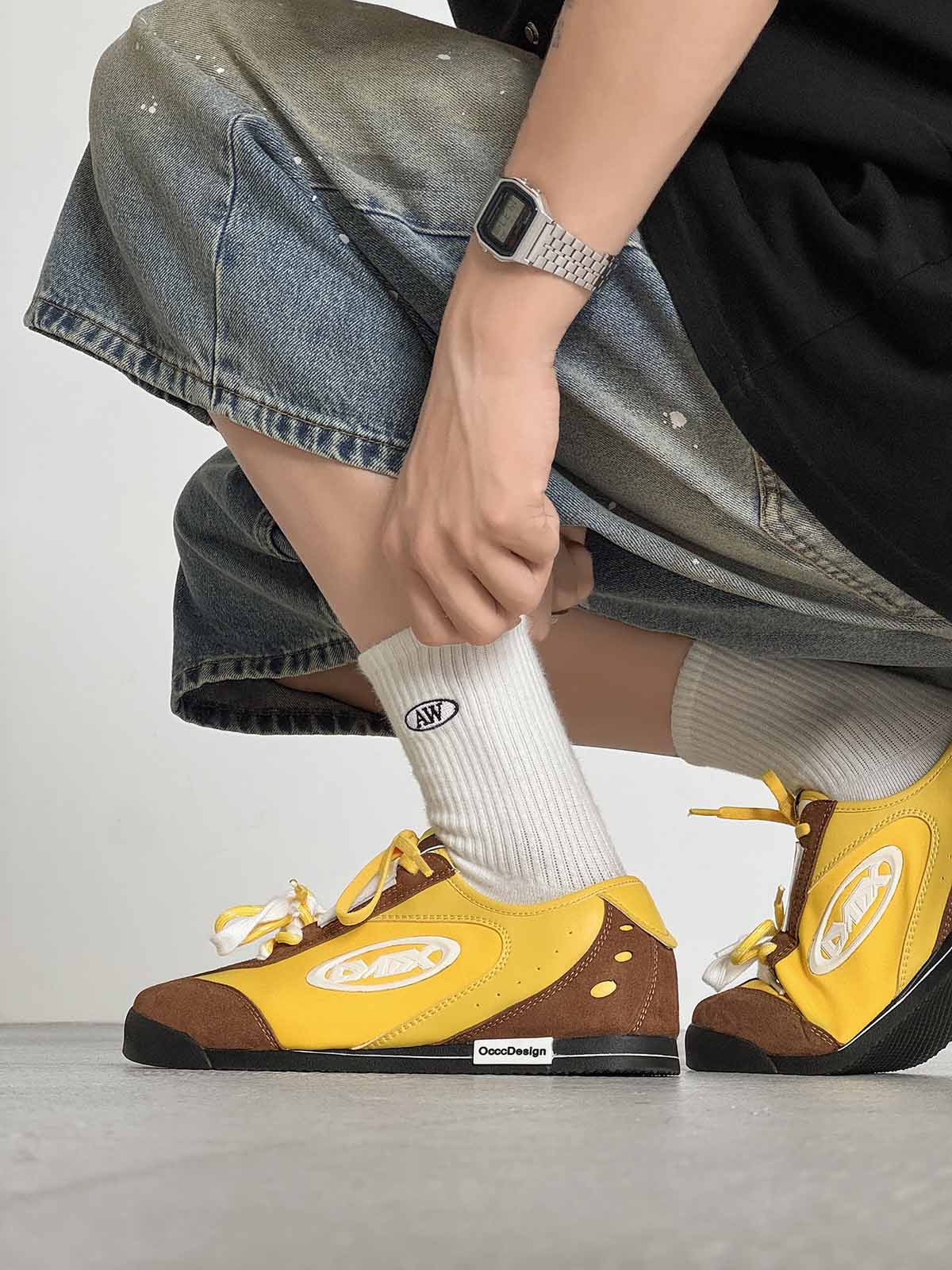 Retro Versatile Double Lace German Trainer Sneakers