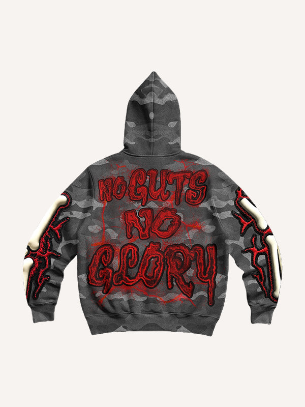 Two-tone skull cool goddess high-definition printed sweatshirt