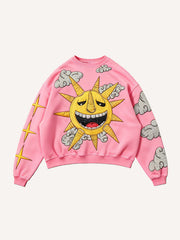 The moon and the sun have already begun Crew neck sweatshirt