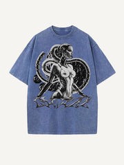 Deep Sea Mechanical Girl themed pure cotton t-shirt with print