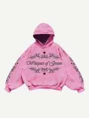 Hand-painted dark witch textured sweatshirt