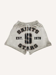 Rap handsome patchwork artist collaboration shorts
