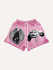 Angels Everywhere Print Shorts
