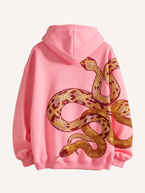Golden Snake Flying Free and Unrestrained Fashion Hoodie