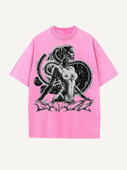 Deep Sea Mechanical Girl themed pure cotton t-shirt with print