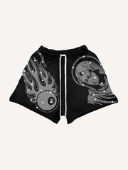 Our Lady  Hand of Faith rhinestone shorts