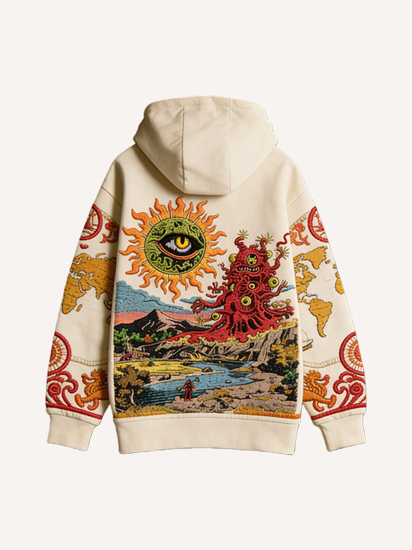 Over the Hills of Cthulhu Print Sweatshirt