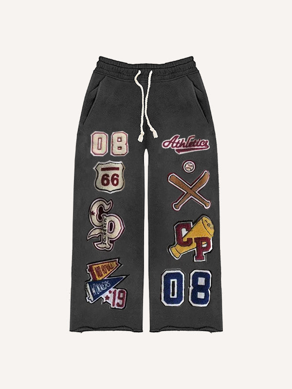 Patchwork distressed fashion Pants
