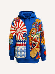 Crazy Clown Birthday Party Print Hoodie