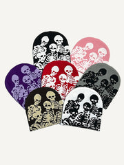 A group of little devils in warm knitted hats