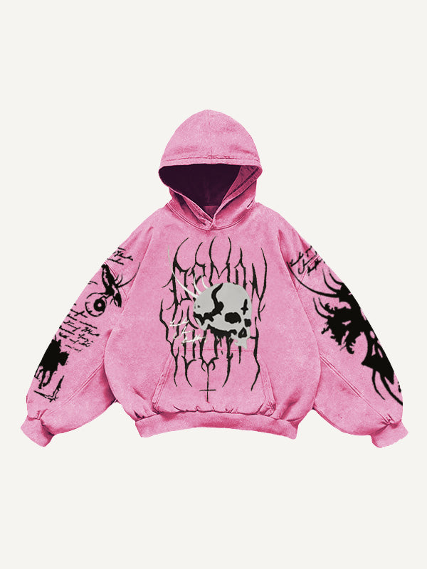 Artist painted Hell Skull Sweatshirt