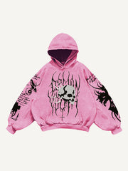 Artist painted Hell Skull Sweatshirt