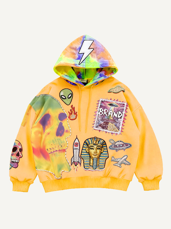 Were the pyramids built by aliens Loose hooded sweatshirt