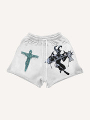 Angel or Devil in Our Mind Printed Shorts
