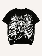Another side of the Statue of Liberty printed short-sleeved shirt