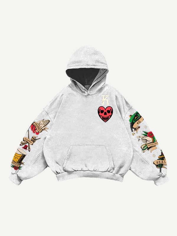 Skull King Playing Card Street Tattoo Sweatshirt