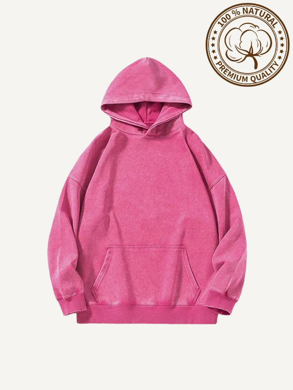 100% pure cotton washed and thickened textured sweatshirt