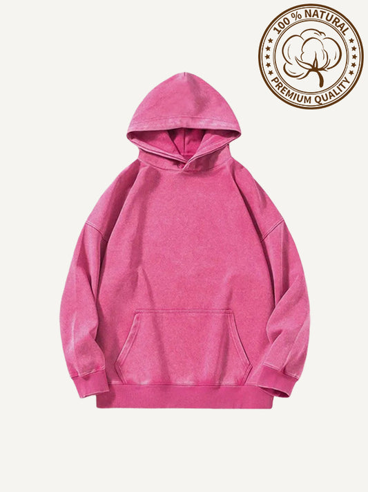 100% pure cotton washed and thickened textured sweatshirt