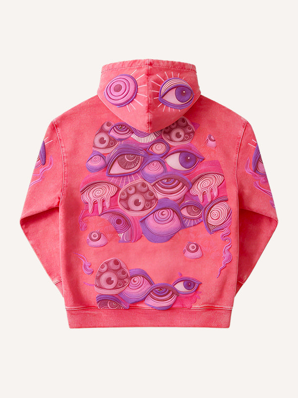 Hundred-Eyed Demon Lord printed high-end hooded sweatshirt