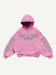 Designer classic distressed floral print sweatshirt