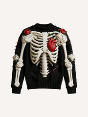 Knit Sweater Imitation 3D Ultra HD Graphic Print Hoodie