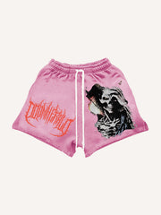 Hell Devil Dark Style Print Shorts