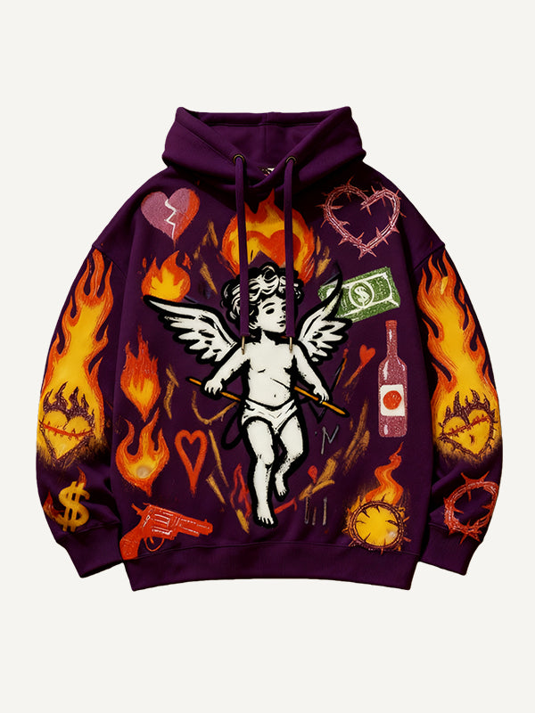 Love is as hot as fire comfortable loose sweatshirt