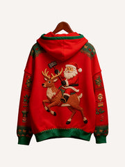 I will ride a dinosaur to see you on Christmas hoodie