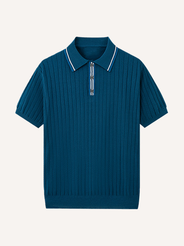 Lapel Jacquard Knit Sweater New Spring/Summer 2026 Collection