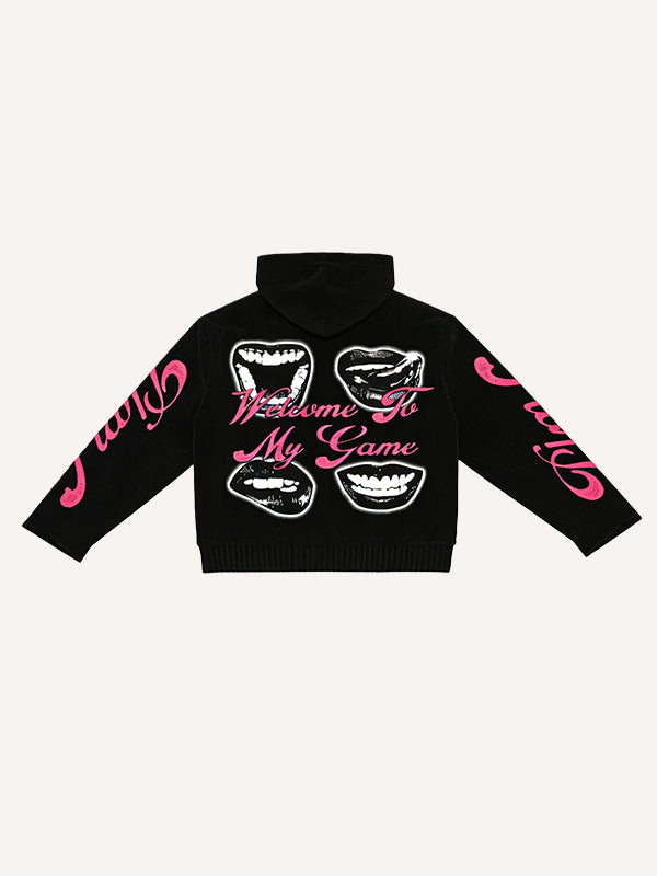 Whose red lips are dangerous yet alluring Printed sweatshirt