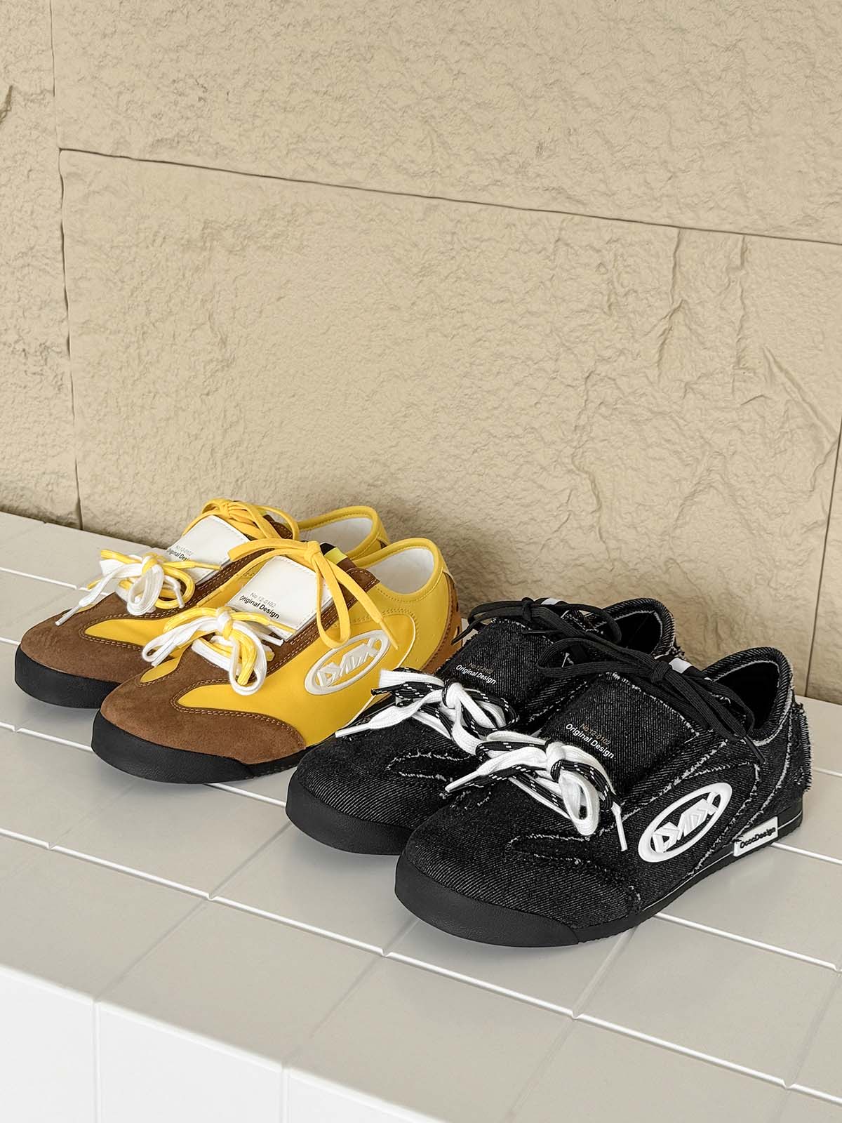 Retro Versatile Double Lace German Trainer Sneakers