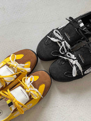 Retro Versatile Double Lace German Trainer Sneakers