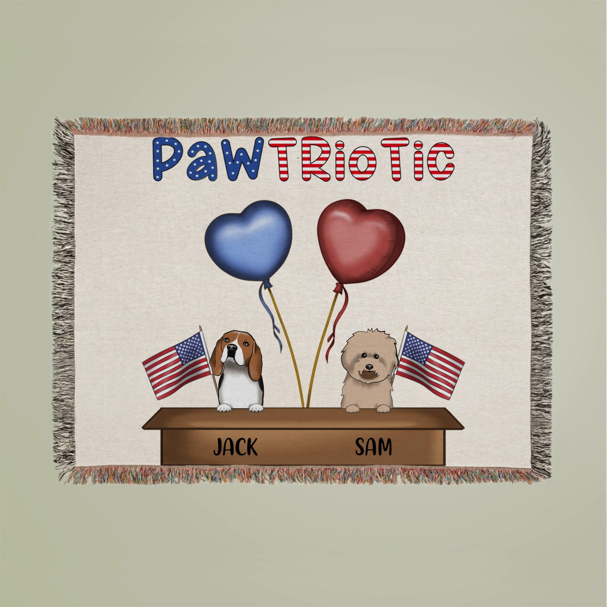 Pawtriotic Woven Blanket