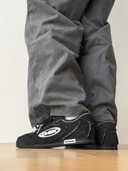 Retro Versatile Double Lace German Trainer Sneakers