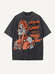 Sexy Black Widow-themed pure cotton printed short-sleeved t-shirt designed to captivate you