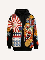 Crazy Clown Birthday Party Print Hoodie