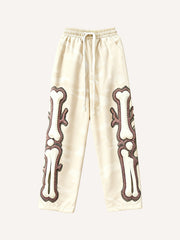 Two-tone skull cool goddess high-definition printed trousers