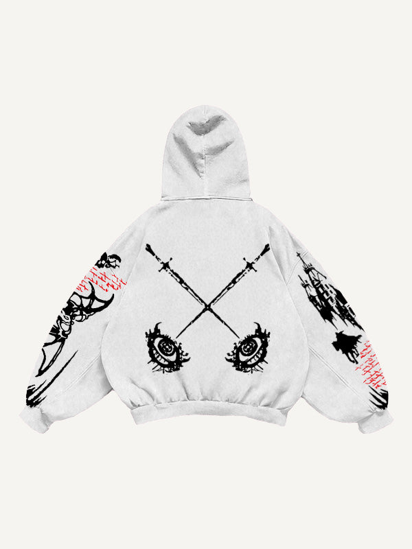 Angel and Devil is Son Hand-painted Trendy Bat Sweatshirt