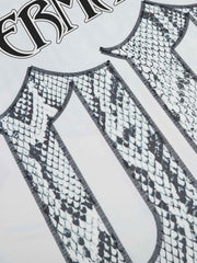 Jersey Style Snake Print T-Shirt