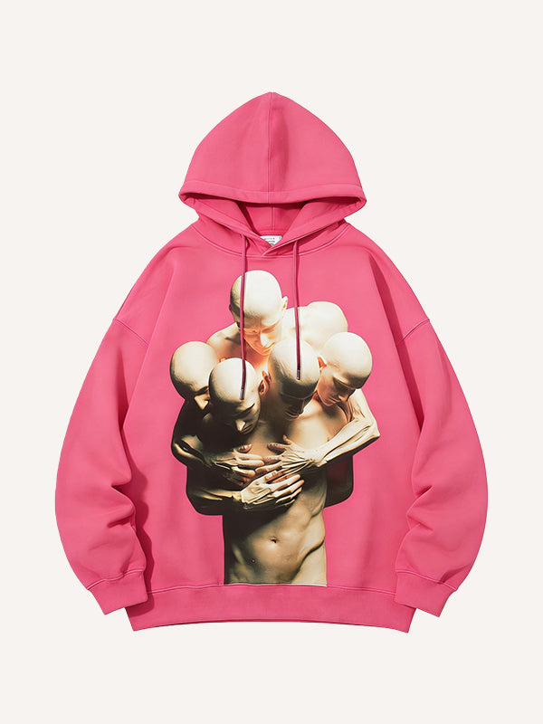 Stylish and peaceful dove soaring with outstretched wings hooded sweatshirt