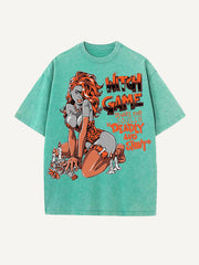 Sexy Black Widow-themed pure cotton printed short-sleeved t-shirt designed to captivate you