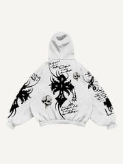 Artist painted Hell Skull Sweatshirt