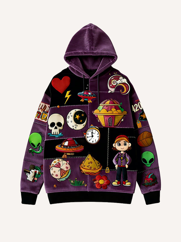 Unspeakable Faith Style Printed Corduroy Sweatshirt