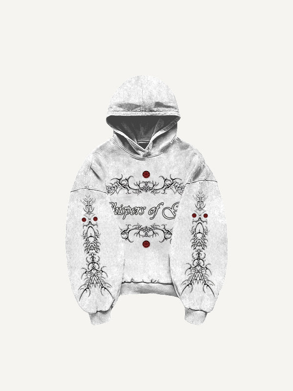 Hand-painted dark witch textured sweatshirt