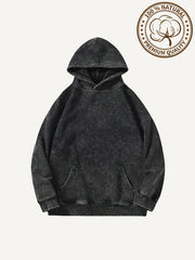 100% pure cotton washed and thickened textured sweatshirt