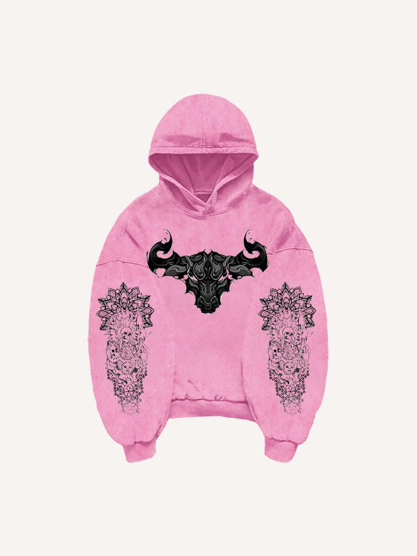 Double Dragon Monster Traditional Classic Pattern Sweatshirt