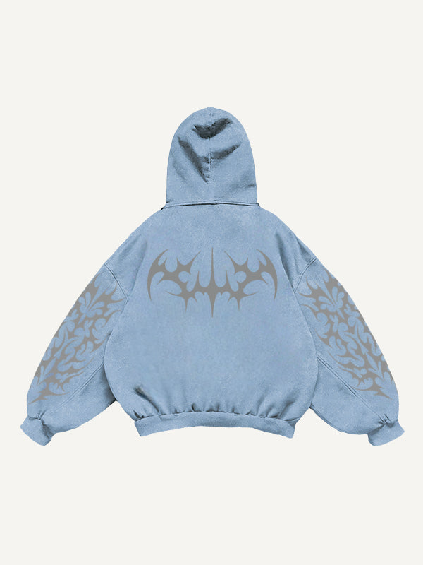 Designer classic distressed floral print sweatshirt