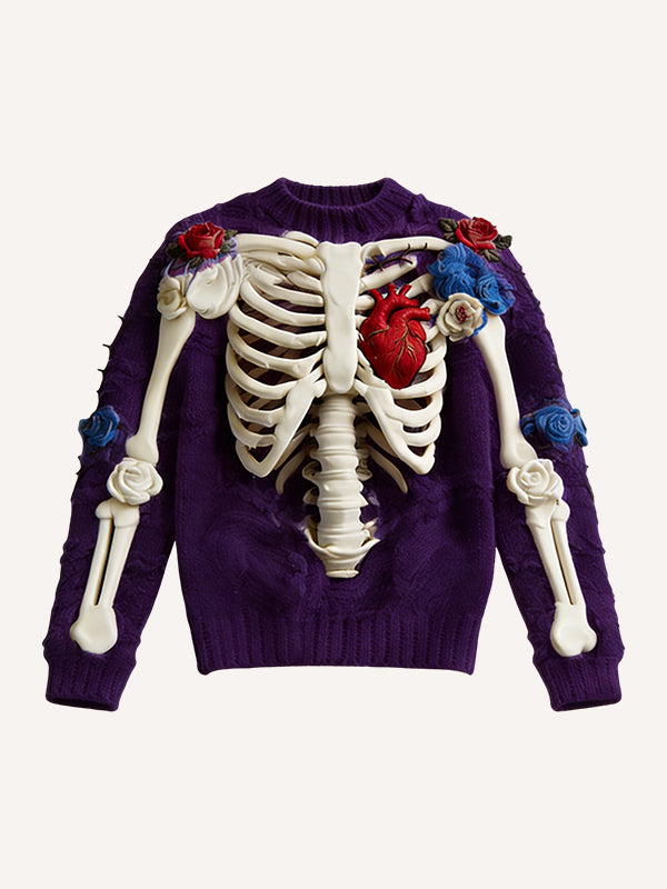 Knit Sweater Imitation 3D Ultra HD Graphic Print Hoodie