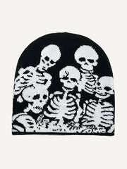 A group of little devils in warm knitted hats